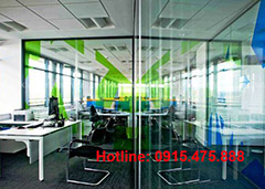 Thiết kế vách ngăn kính tại Xuân Phương